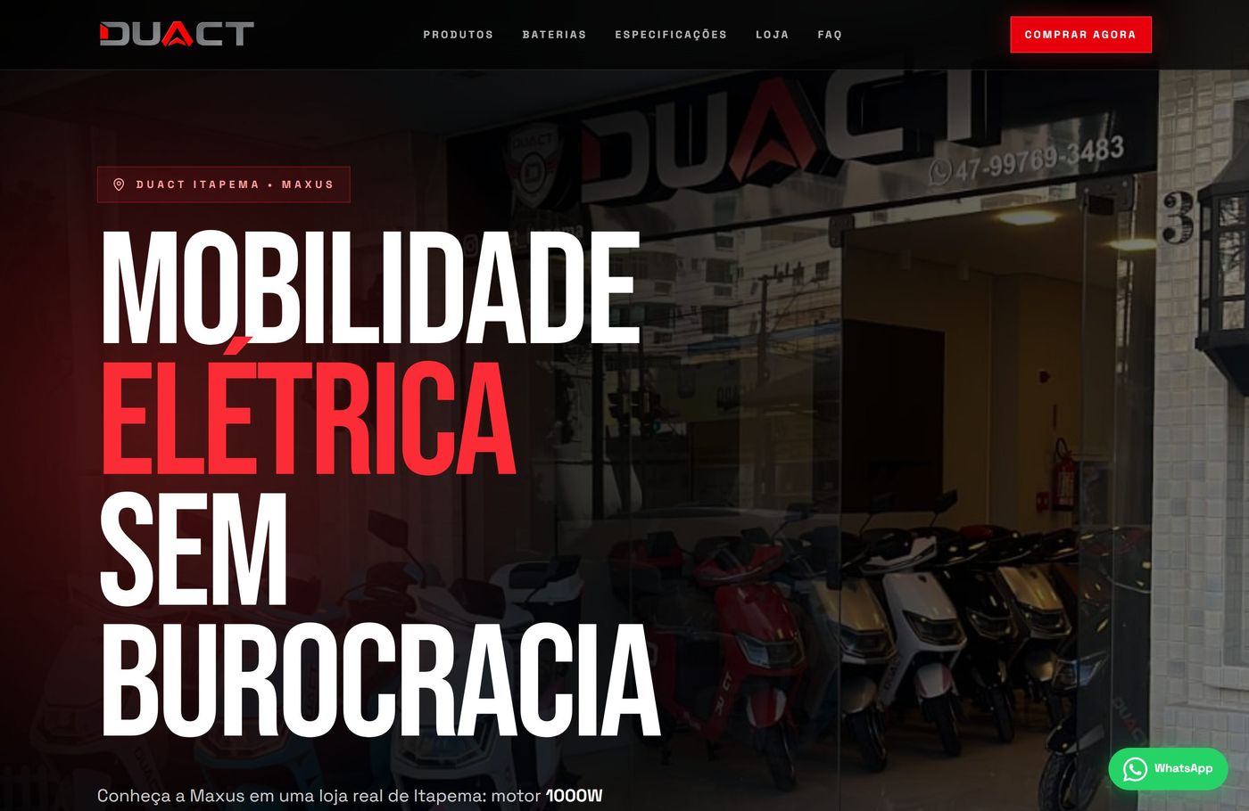 Site DUACT Itapema no desktop