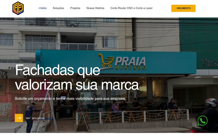 Home do site Altas Fachadas