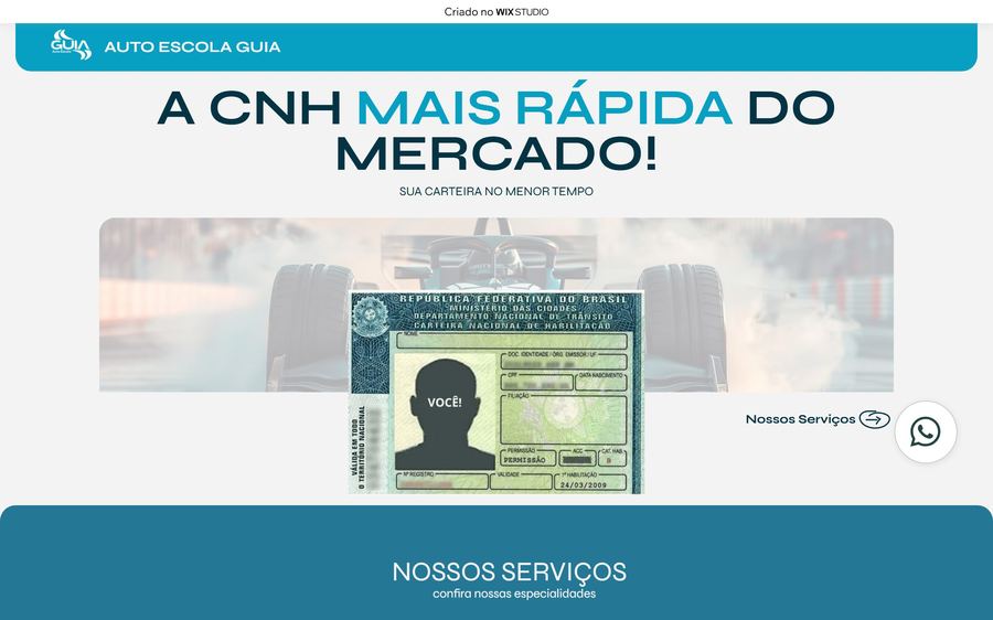 Home do site Autoescola Guia