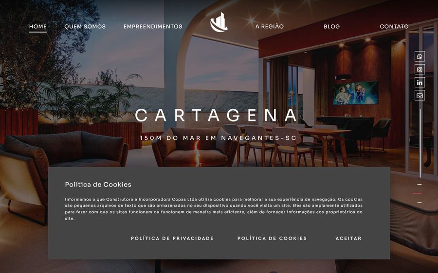 Home do site Construtora Copas