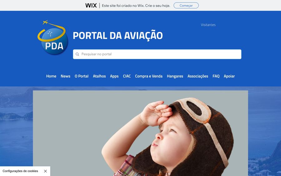 Home do site Portal da Aviação