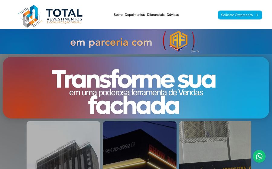 Home do site Total Revestimentos